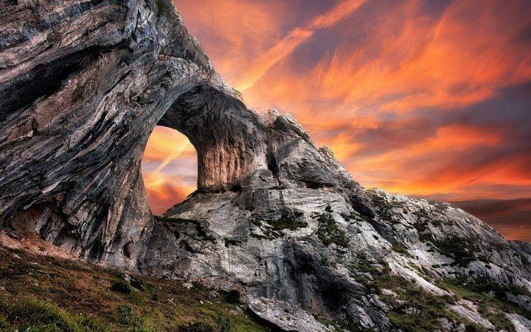 nature, Landscape, Rock Formation, Cliff, Sunset, Rock HD Wallpaper Desktop Background