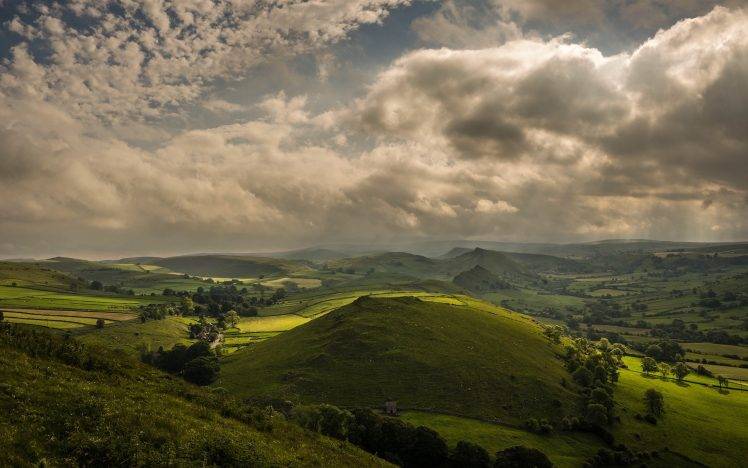 landscape, Nature, Photography, Overcast, Long Exposure, Mountain, UK, Clouds, Field HD Wallpaper Desktop Background