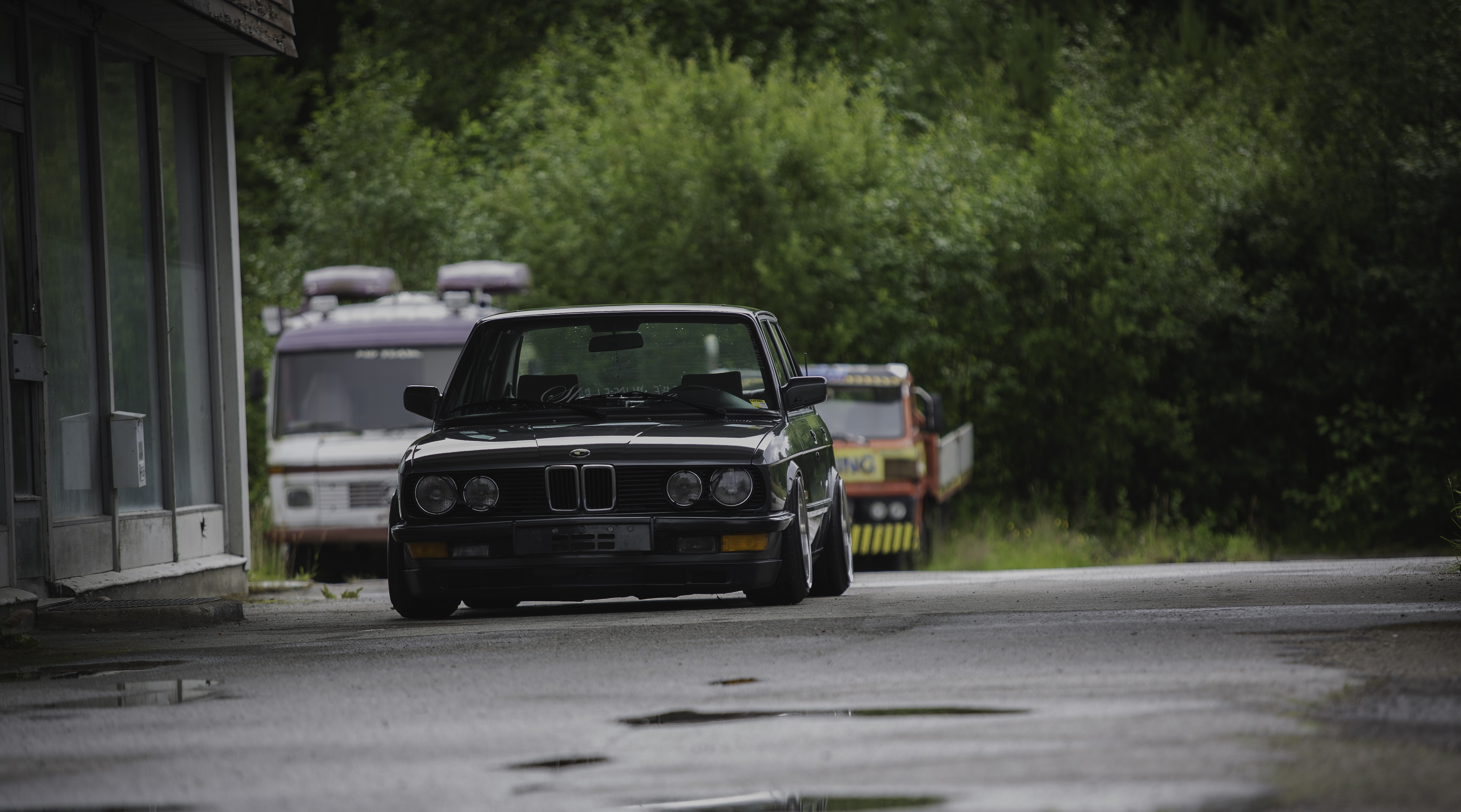 BMW E28, Stance, Stanceworks, Low, Norway, Summer, Rain Wallpaper