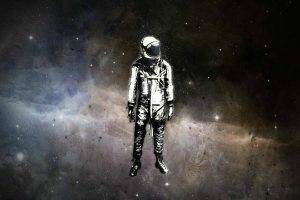 digital Art, Astronaut, Space, Alex Cherry, Yuri Gagarin