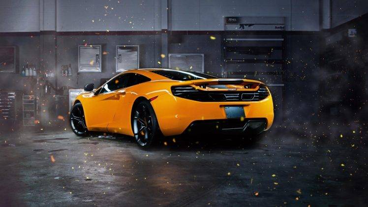 McLaren, Car, McLaren MP4 12C, Orange, Effects, Supercars HD Wallpaper Desktop Background