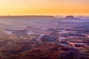 nature, Landscape, Canyon, Mist, Sunrise, Grand Canyon, Utah, River, Panoramas, Erosion, Desert, USA, Clear Sky