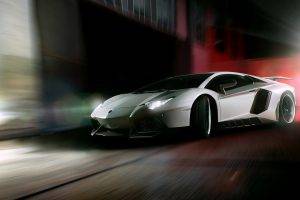 car, Blurred, Lamborghini, Lamborghini Aventador, Lamborghini Aventador LP750 4 Superveloce, Drift