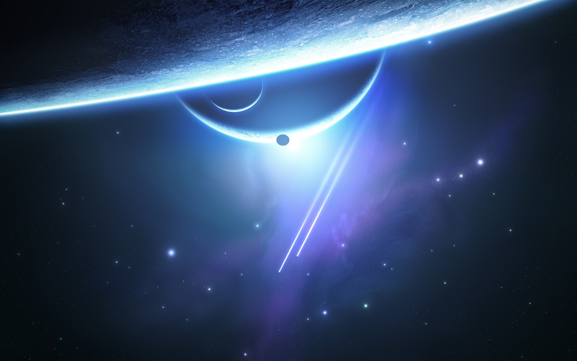 Space, Stars, Galaxy, Planet, Moon, Space Art Wallpapers 
