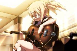 anime, Anime Girls, Hotel., Rewrite, Guitar