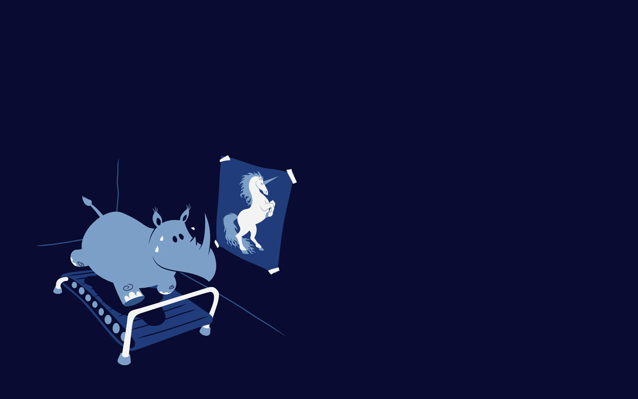 minimalism, Rhino, Humor Wallpaper