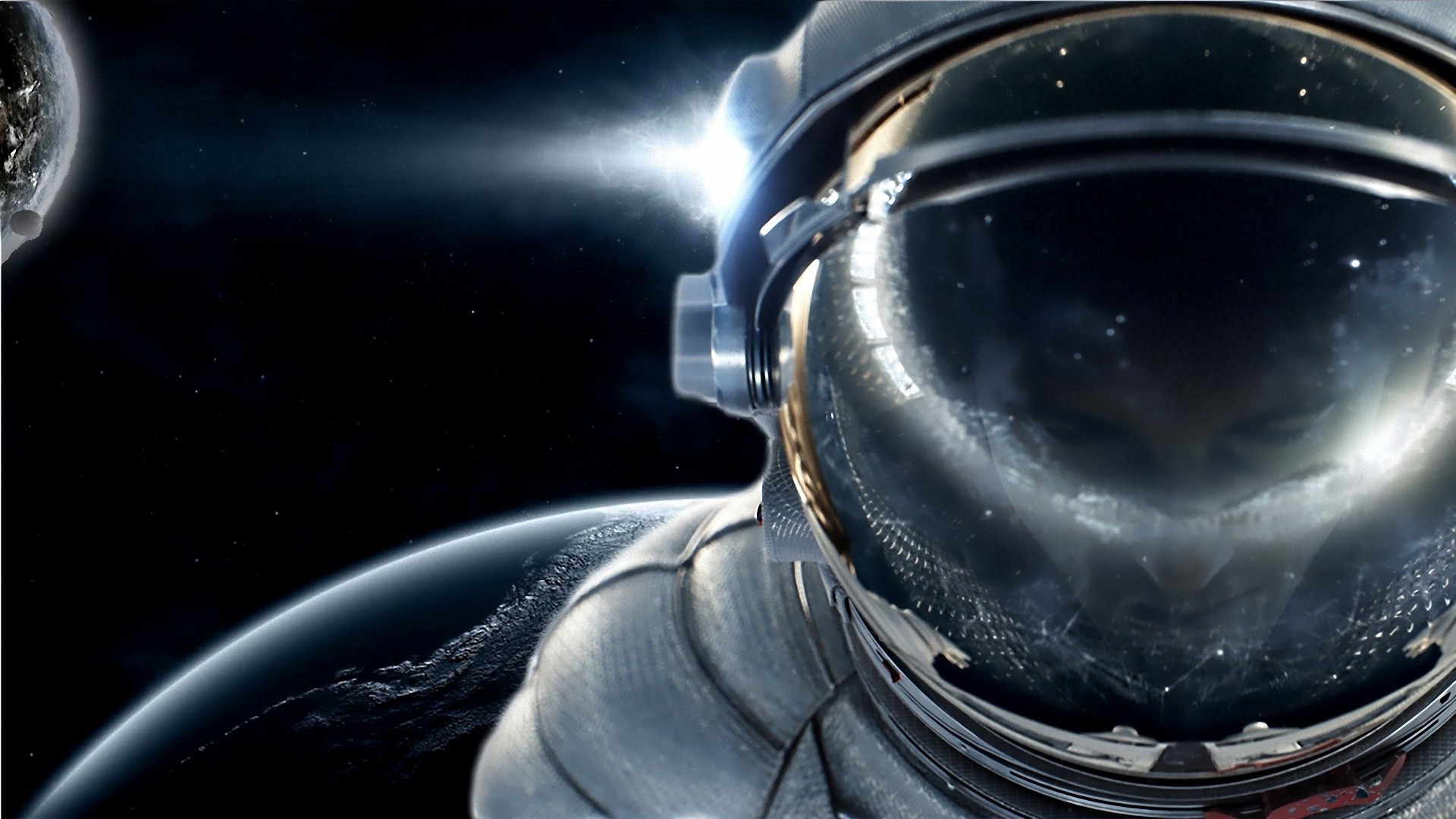 space, Astronaut, Digital Art Wallpaper