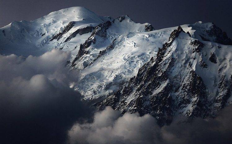 landscape, Nature, Summit, Mountain, Clouds, Alps, Snow, Cold, Snowy Peak, Sunset HD Wallpaper Desktop Background