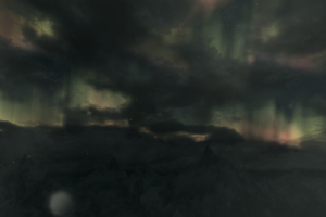 The Elder Scrolls V: Skyrim, Aurorae, Landscape, Clouds, Video Games