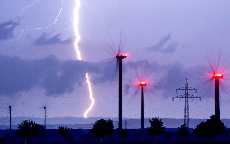 lightning, Storm, Nature, Landscape, Long Exposure, Motion Blur HD Wallpaper Desktop Background