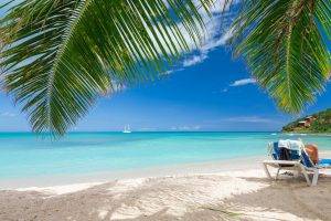 beach, Summer, Tropical, Sea, Nature, Landscape, Caribbean, Palm Trees, Sand, Clouds, Vacations