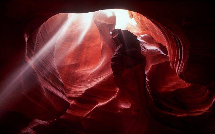 nature, Erosion, Antelope Canyon, Sun Rays, Arizona, Red, Sandstone, Landscape, Rock Formation HD Wallpaper Desktop Background