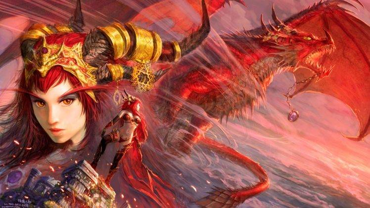 Alexstrasza, World Of Warcraft, Dragon HD Wallpaper Desktop Background