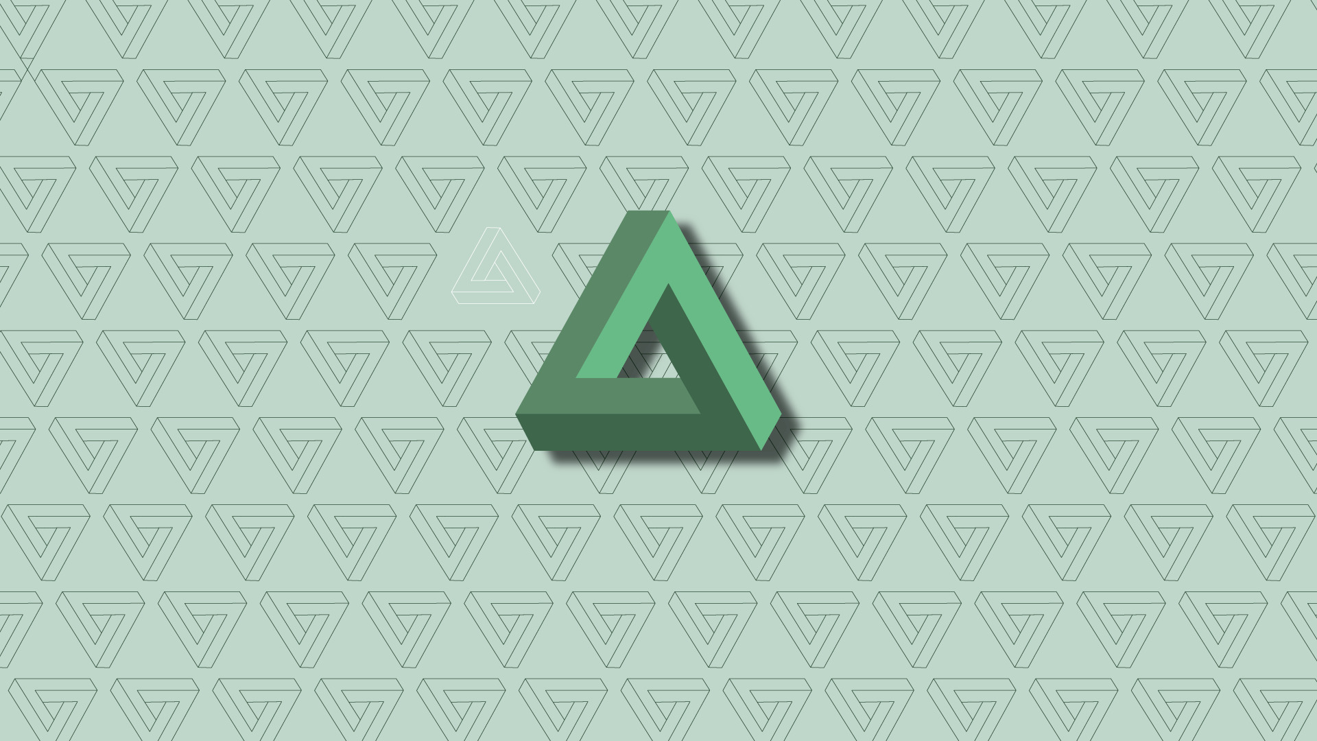 geometry, Penrose Triangle, Abstract, Minimalism Wallpaper