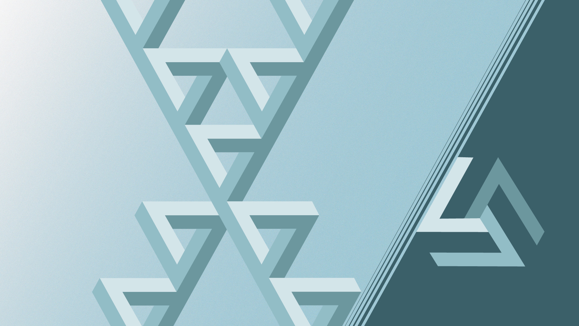 geometry, Penrose Triangle, Abstract, Minimalism Wallpaper