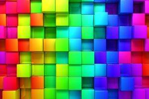 cubic, Rainbows, Abstract