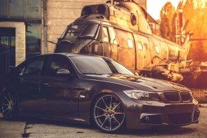BMW E90, Helicopters, Sunlight