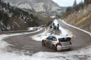 Turn, Drift, Car, Rally Cars, Winter, Snow, VW Polo, VW Polo WRC, Camera, Wrc