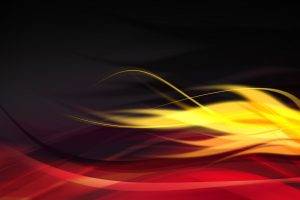 abstract, Graphic Design, Wavy Lines, Red, Yellow