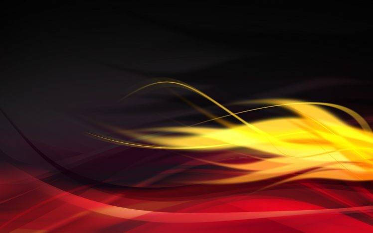 abstract, Graphic Design, Wavy Lines, Red, Yellow HD Wallpaper Desktop Background