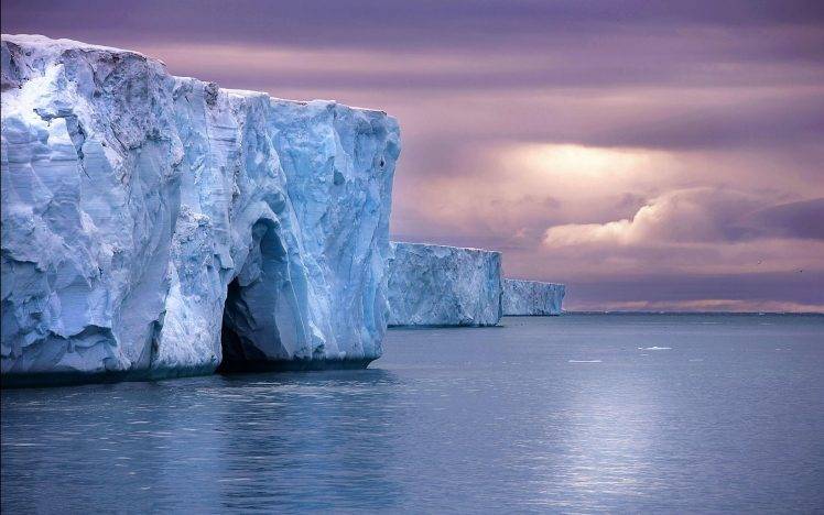 nature, Landscape, Iceberg, Sea, Cold, Clouds, Arctic, Water, Sky HD Wallpaper Desktop Background