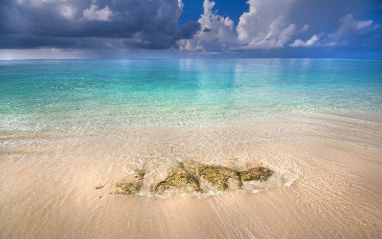 nature, Landscape, Maldives, Tropical, Sea, Beach, Horizon, Clouds, Summer, Water, Vacations HD Wallpaper Desktop Background