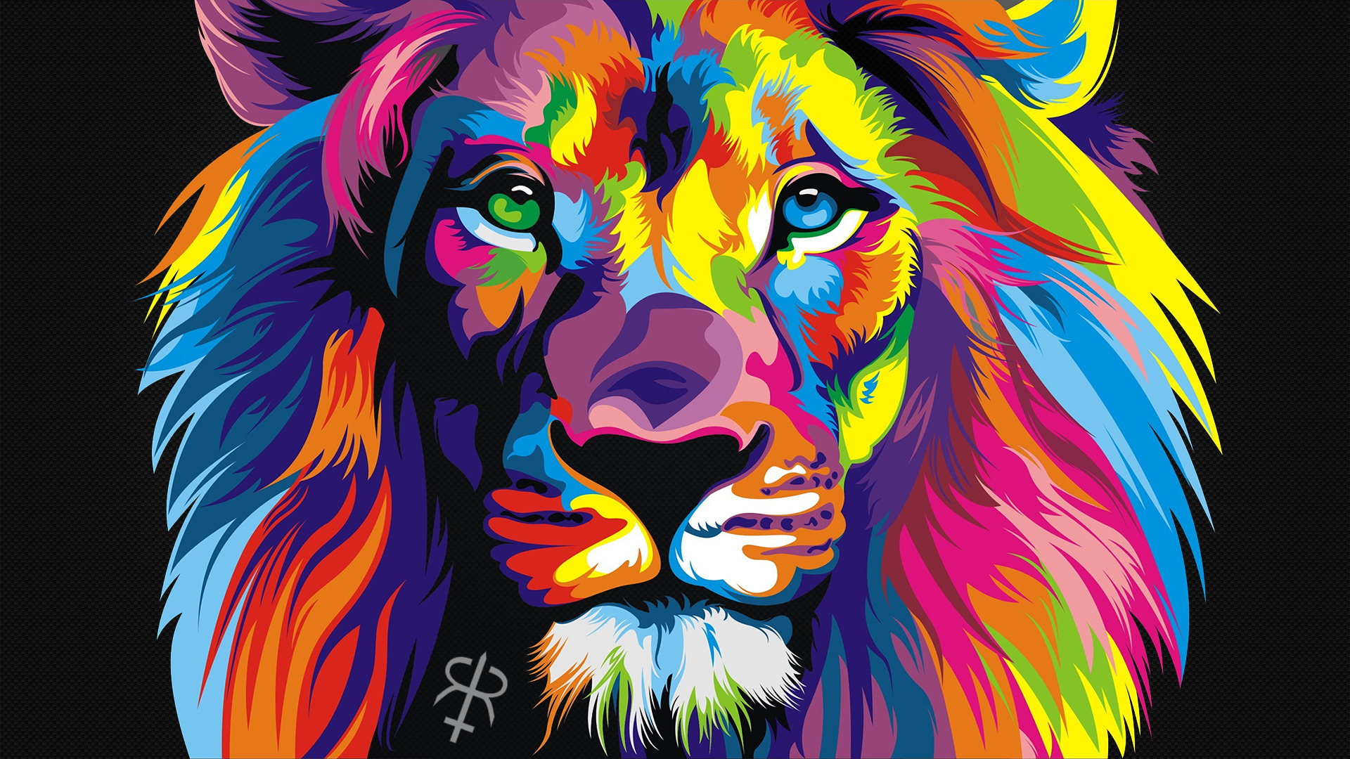 colorful, Animals, Lion Wallpapers HD / Desktop and Mobile ...