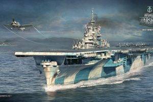 wargaming, World Of Warships, Yorktown, Aircraft Carrier, Video Games