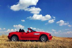 BMW, BMW Z3, Car, Cabrio, Red Cars, Landscape, Clear Sky, Roadster, Vienna