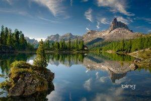 forest, Mountain, Reflection, Alps, Summer, Cabin, Landscape, Lake, Nature, Trees