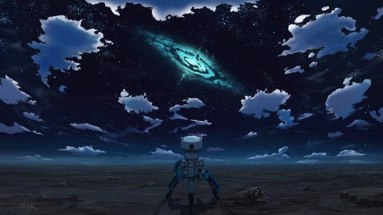 night, Space, Rakuen Tsuihou HD Wallpaper Desktop Background