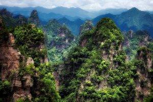 nature, Landscape, Mountain, Forest, Clouds, Trees, China, Avatar
