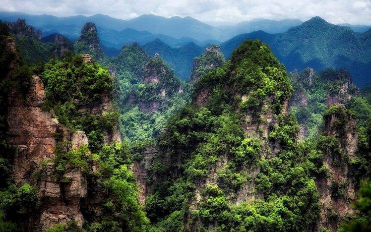 nature, Landscape, Mountain, Forest, Clouds, Trees, China, Avatar HD Wallpaper Desktop Background