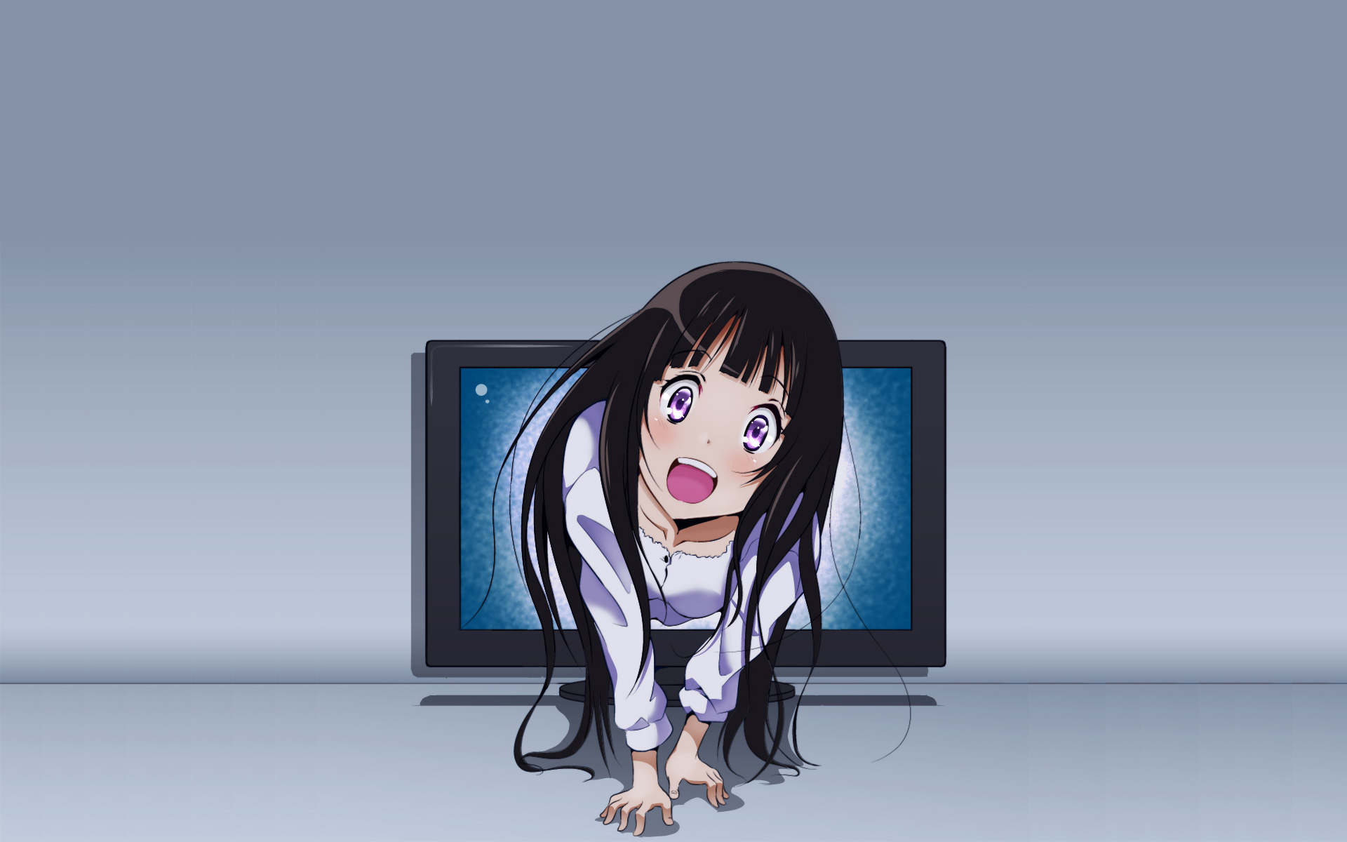 Hyouka, Anime, Anime Girls, Purple Eyes, Chitanda Eru Wallpaper