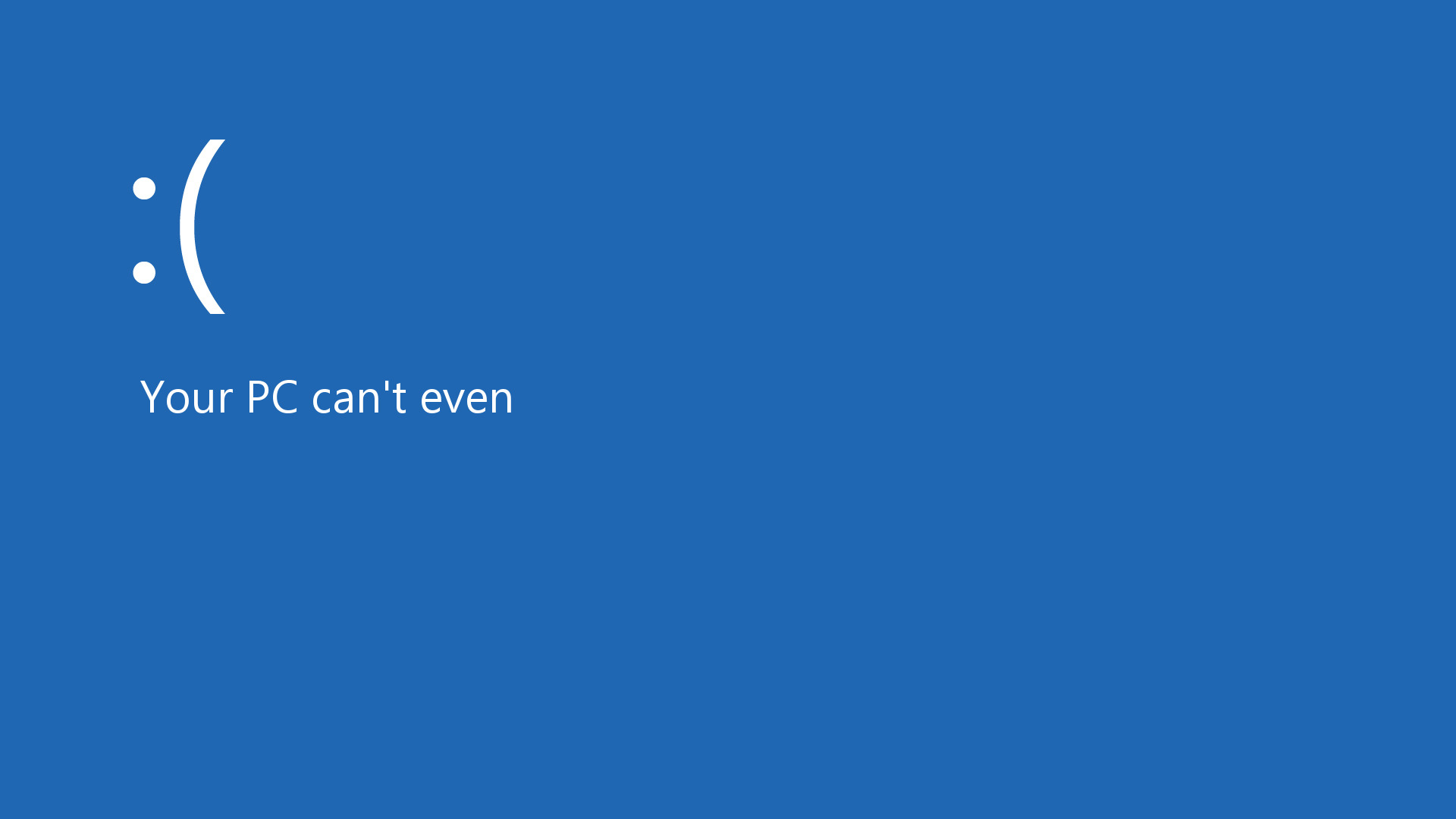 BSOD, Windows 8, Operating Systems, Frown, Humor, Emoticons Wallpaper