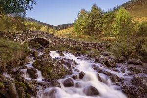 nature, Hill, River, Water, Bridge, Rock, Stones, Trees, HDR, Landscape