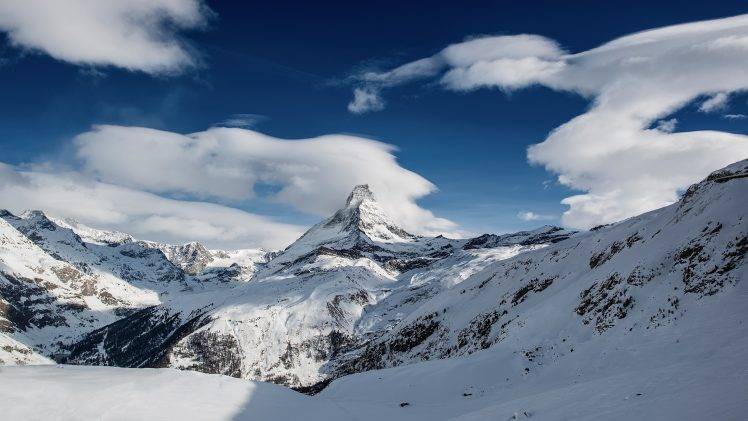 nature, Mountain, Clouds, Snow, Ice, Landscape HD Wallpaper Desktop Background