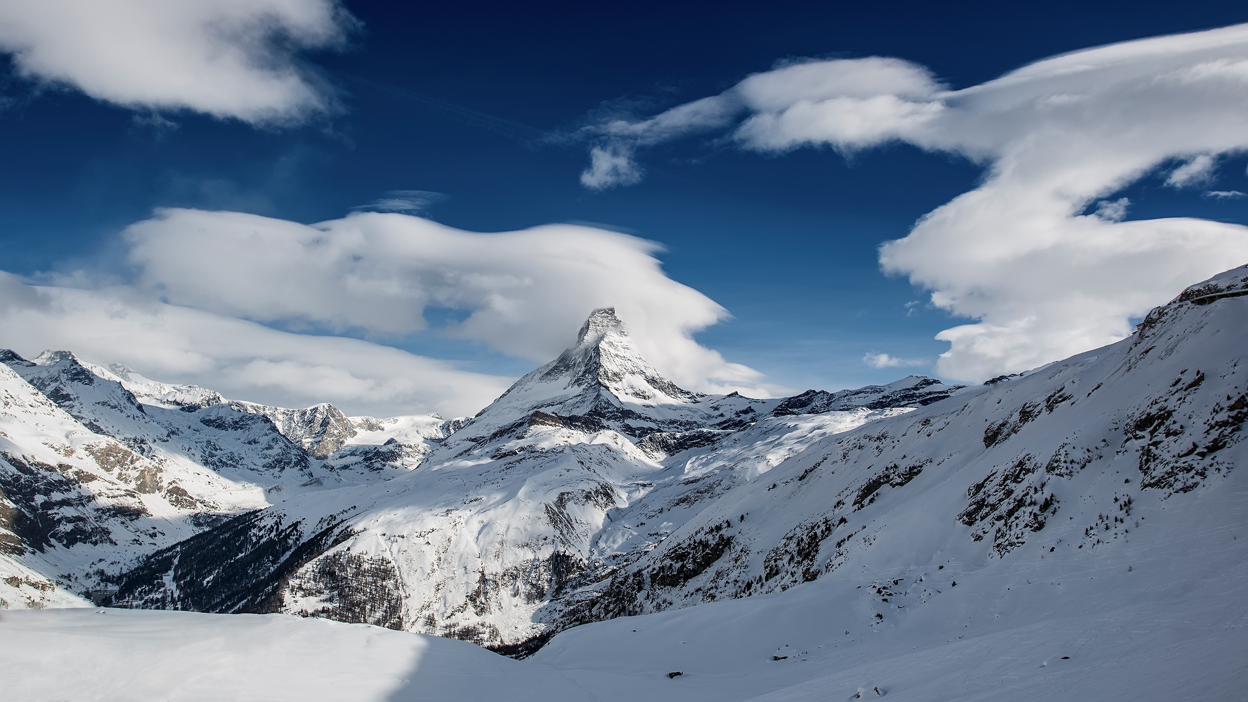 nature, Mountain, Clouds, Snow, Ice, Landscape Wallpaper