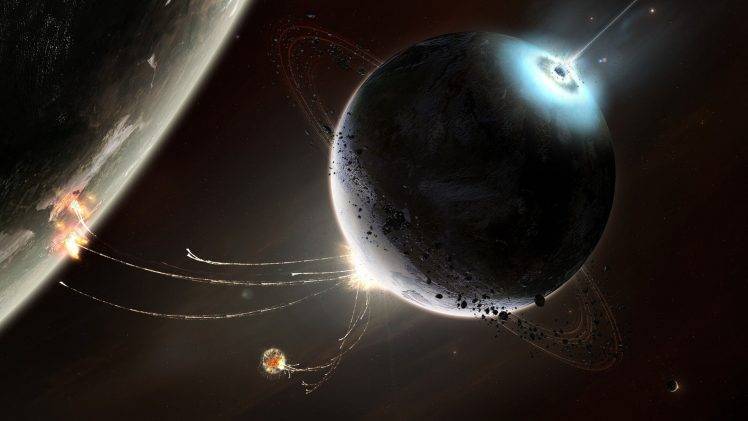 space, Planet, Explosion, Digital Art, Space Art HD Wallpaper Desktop Background