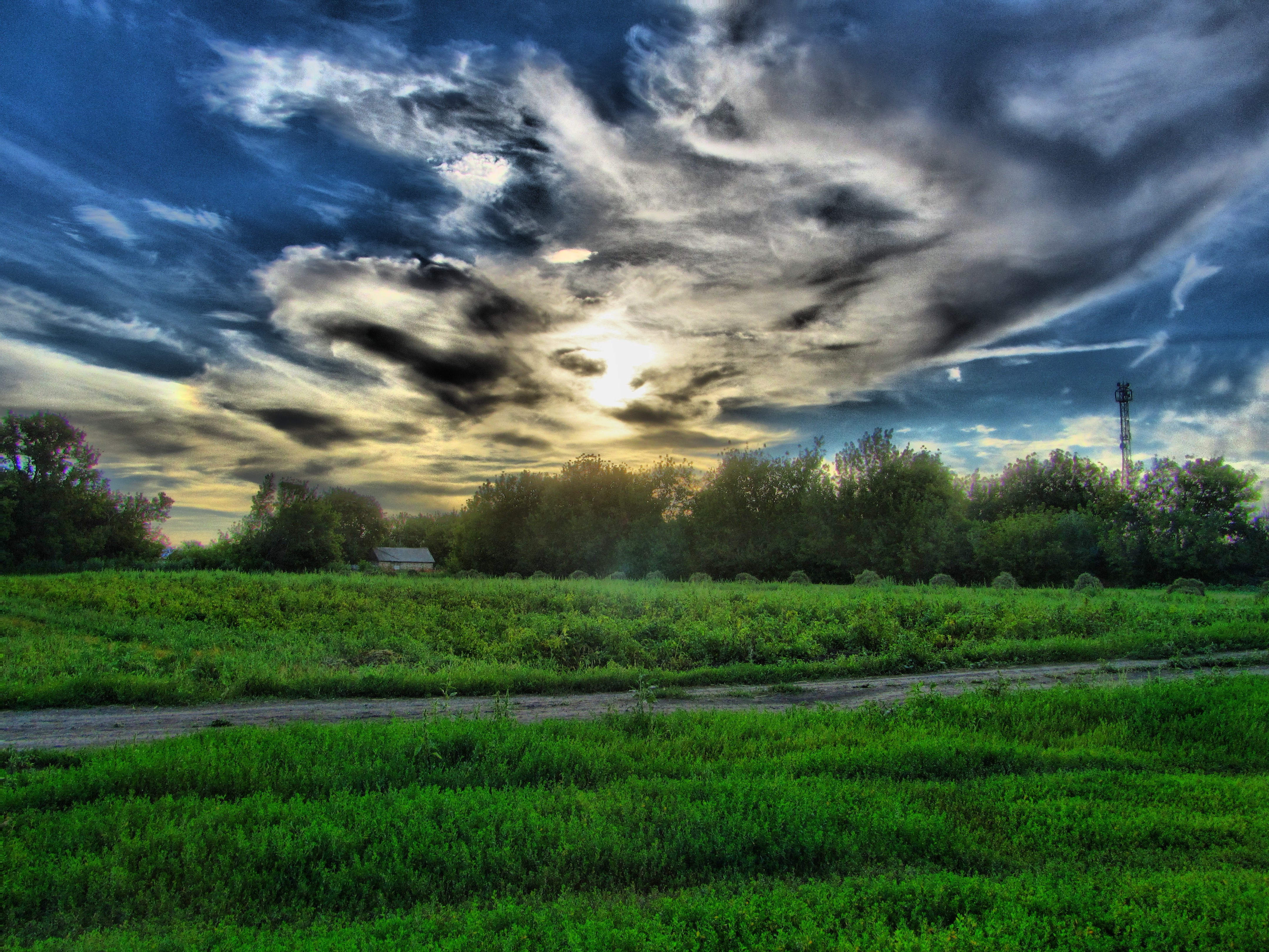 HDR, Landscape, Clouds, Sunset Wallpaper