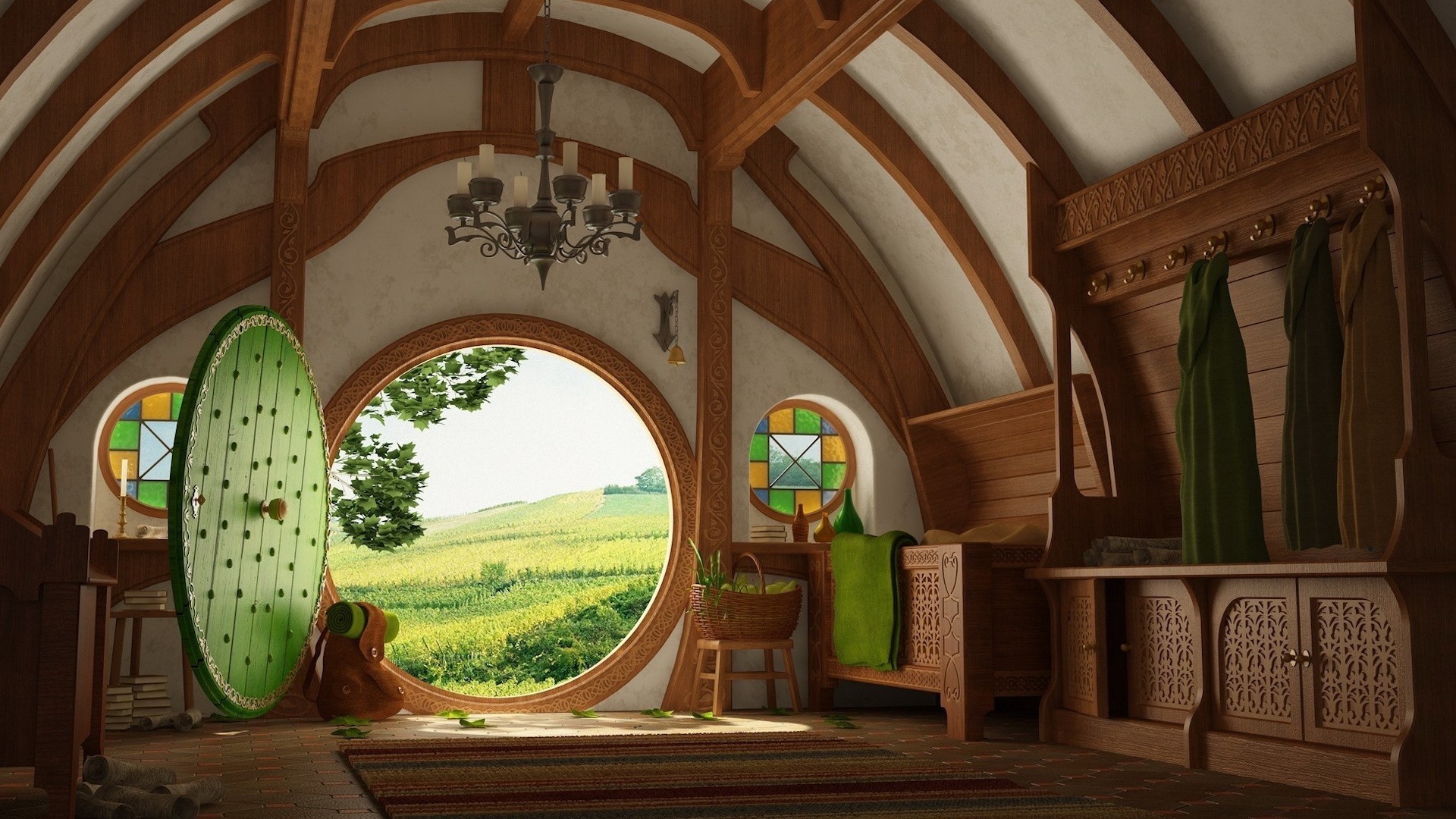 The Lord Of The Rings, Bag End, The Shire, Interiors, House Wallpaper
