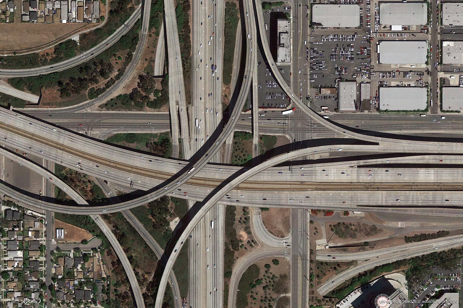 Earth, Landscape, Urban, City, Aerial View, Freeway Wallpaper