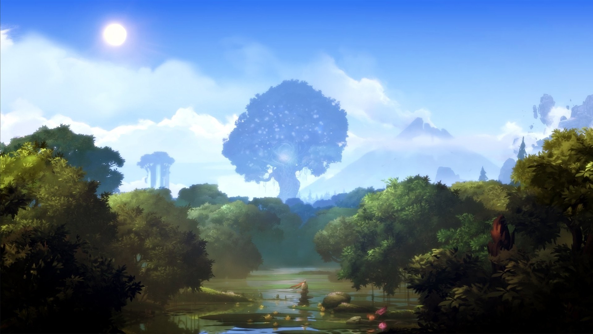 Ori And The Blind Forest, Forest, Trees, Spirits, Landscape, Lights, Nature Wallpaper