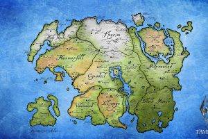video Games, The Elder Scrolls, Map, Tamriel