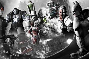 video Games, Batman: Arkham City, Batman, Harley Quinn, The Penguin, Two Face, Joker