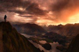 nature, Landscape, Mountain, Sunset, Clouds, Sky, Photographers, New Zealand, Fjord, Water