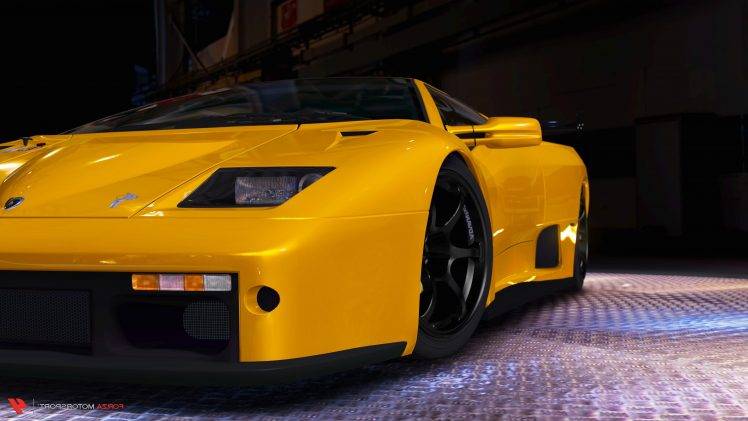 car, Lamborghini Diablo, Forza Motorsport 4, Video Games HD Wallpaper Desktop Background