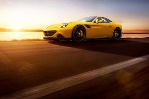 Ferrari California T, Novitec Rosso, Car, Road, Sunset