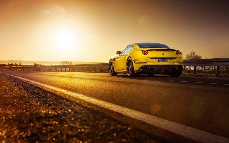Ferrari California T, Novitec Rosso, Car, Road, Sunset HD Wallpaper Desktop Background