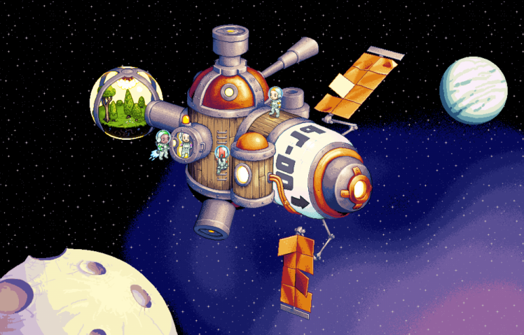 Spineworld, Pixel Art, Space, Astronaut, Space Station HD Wallpaper Desktop Background